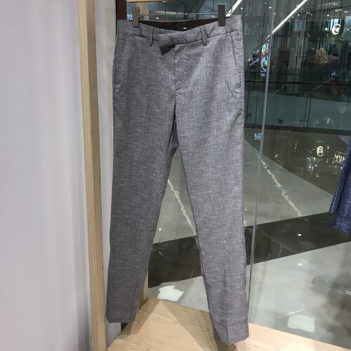 依文正品男士商务时尚微弹新款高档夏季浅咖色休闲裤专柜价1400元