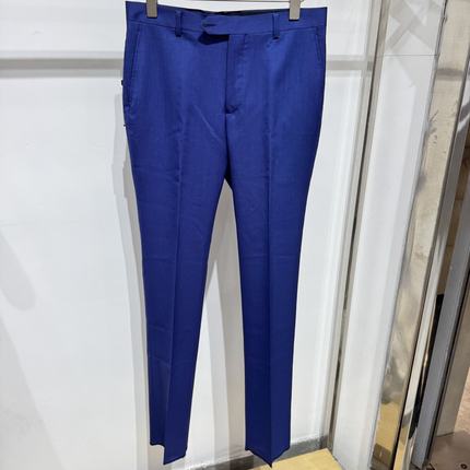 依文男商务高档特价意大利维达莱VBC纯羊毛蓝色西裤吊牌价1300元