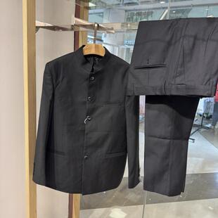 黑色灰色藏青色中山装 威尚梵恩斯男士 商务春秋款 修身 吊牌价2698元