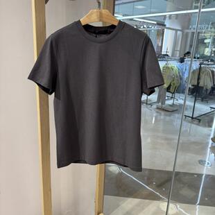 依文诺丁山男士商务中国风弹圆领黑灰色半袖短袖T恤专柜款1480元