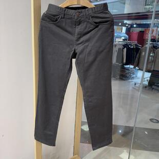 专柜同款 依文诺丁山男士 深灰色牛仔裤 商务弹性春秋稍厚款 新款 特价