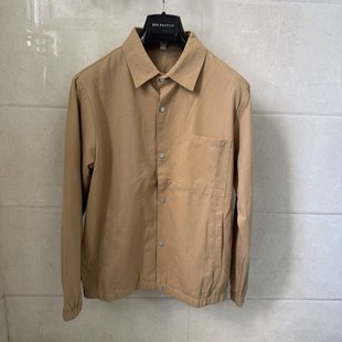 纯棉绿卡其灰色翻领夹克外套2699元 威尚梵恩斯男士 商务休闲春秋款