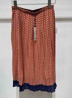 依文EVE CINA女士商务显瘦职业上班枣红色半身裙仙女裙子专柜同款