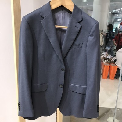 依文男士商务纯绵羊毛意大利维达莱VBC灰色西服西裤吊牌价4680元