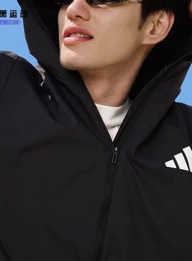 adidas/阿迪达斯休闲连帽夹克外套皮肤衣男女春夏新款 KA9300