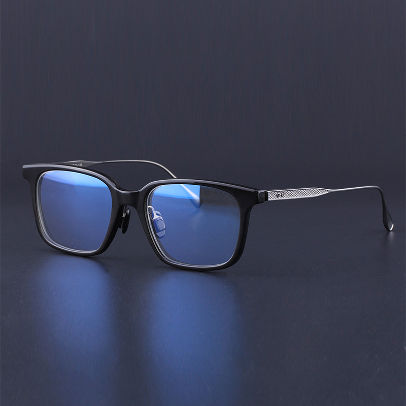 复古大脸眼镜方框潮眼镜架黑框手工牛角纯钛可配近视眼睛男士5021