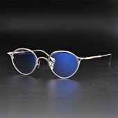 s925纯银眼镜复古圆框眼镜配近视镜框圆形手工眼镜配近视镜 1101