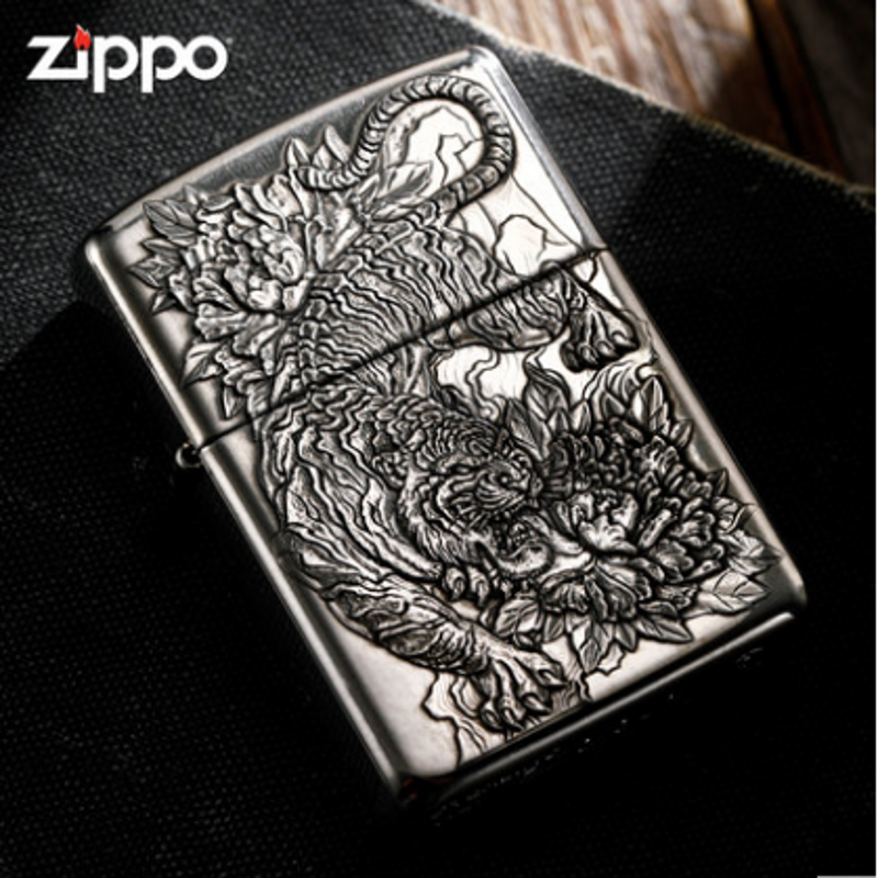 纯银男士礼品zippo打火机