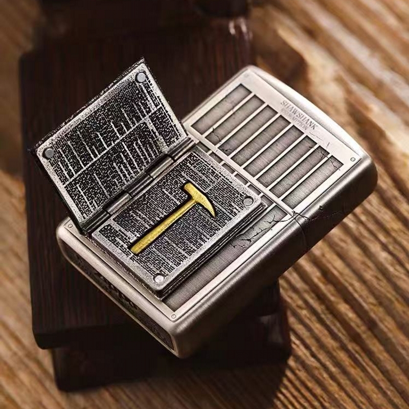 zippo打火机熏银贴章救赎之道