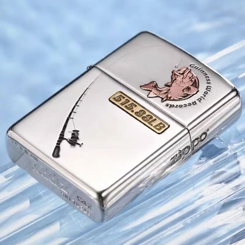 zippo打火机纯银深雕吉尼斯路亚