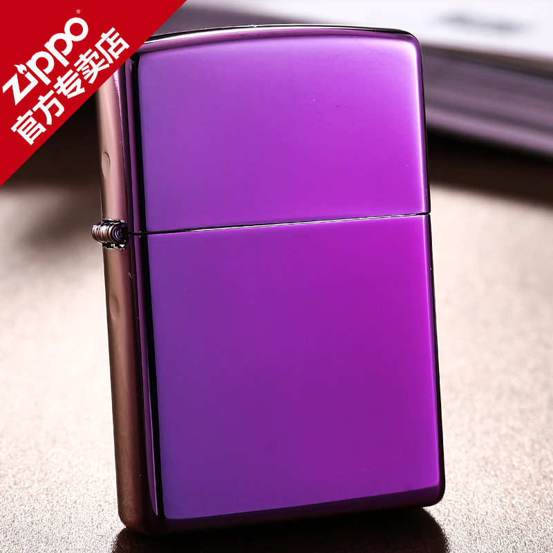 美国原装正品zippo打火机 炫丽紫冰24747紫色镜面 zippo个性礼品