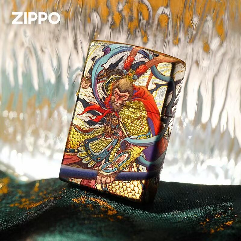 zippo打火机正品原装 古法烫金美猴王 斗战胜佛 男士防风煤油礼物