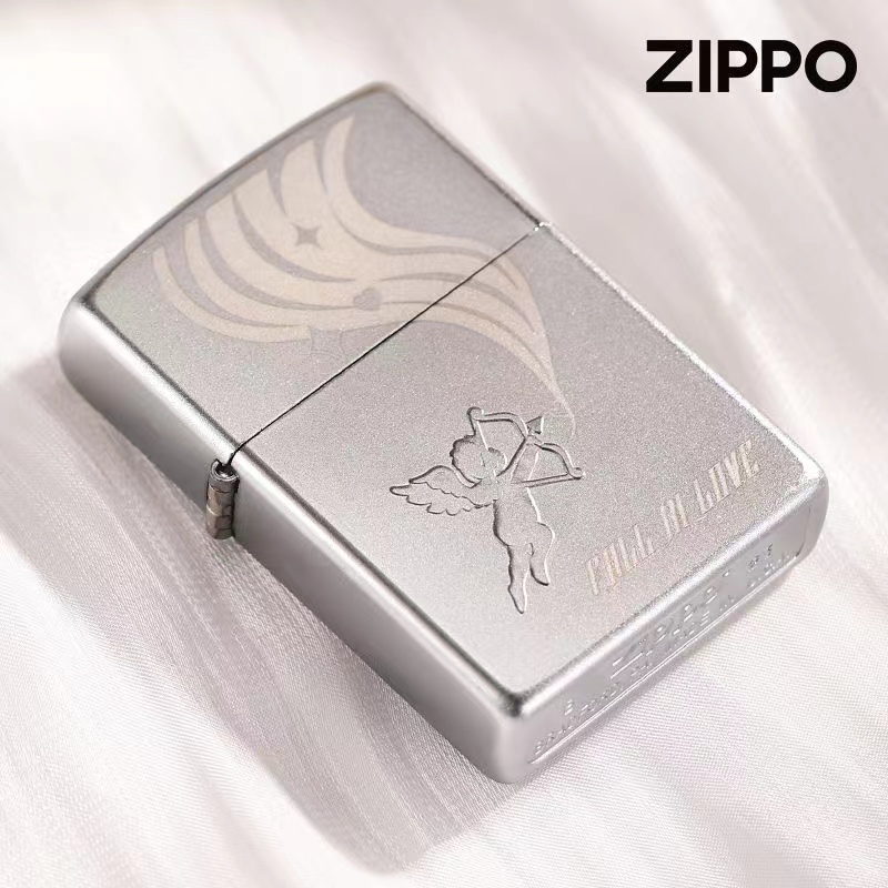 zippo打火机正品原装 磨砂丘比特纯爱战神 男士防风煤油创意礼物
