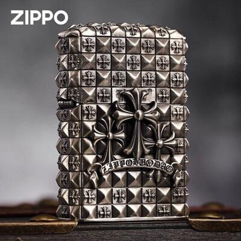 zippo打火机正品原装 银色贴章重甲十字花 个性男士煤油防风礼物,ZIPPO/瑞士军刀/眼镜,ZIPPO/芝宝,淘宝优惠券,粉丝福利购,淘宝优惠卷