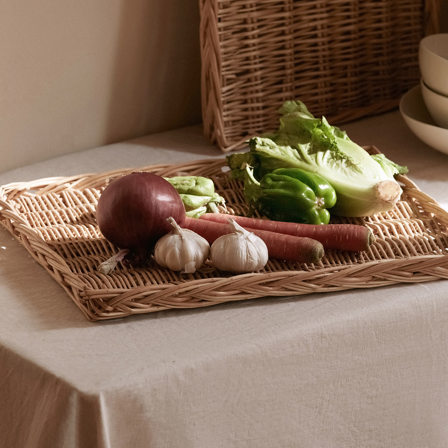 长方形收纳小篮子托盘