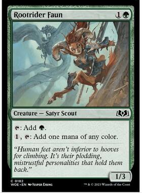万智牌 MTG 艾卓仙踪 WOE 0182 根行羊怪 绿色 铁