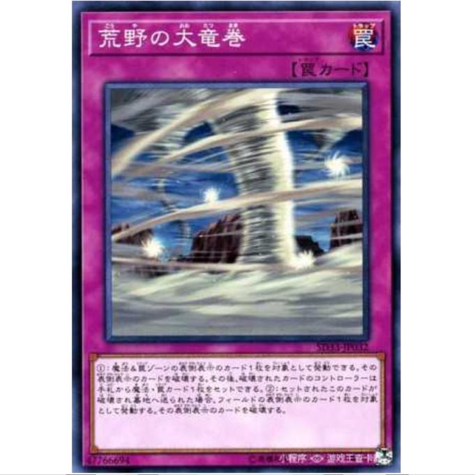 [重庆超牌] 游戏王 荒野大龙卷 SD33 码语连接 日文 N