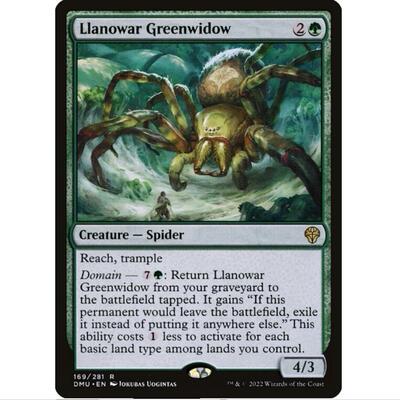 [] 万智牌 MTG 罗堰绿寡妇 简中 多明众志成城 蜘蛛 DMU 扩画