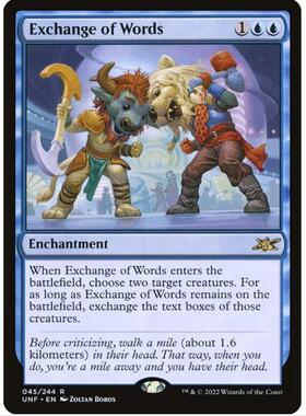万智牌 MTG E 交换文字 鸡飞4 蓝色 英文 金