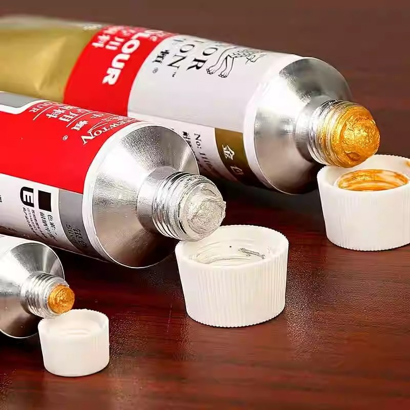 温莎牛顿 45ml/170ml画家专用铝管油画颜料金色油画颜料银色