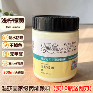 温莎牛顿丙烯颜料浅柠檬黄防水防晒颜料Pale Lemon Acrylic Paint