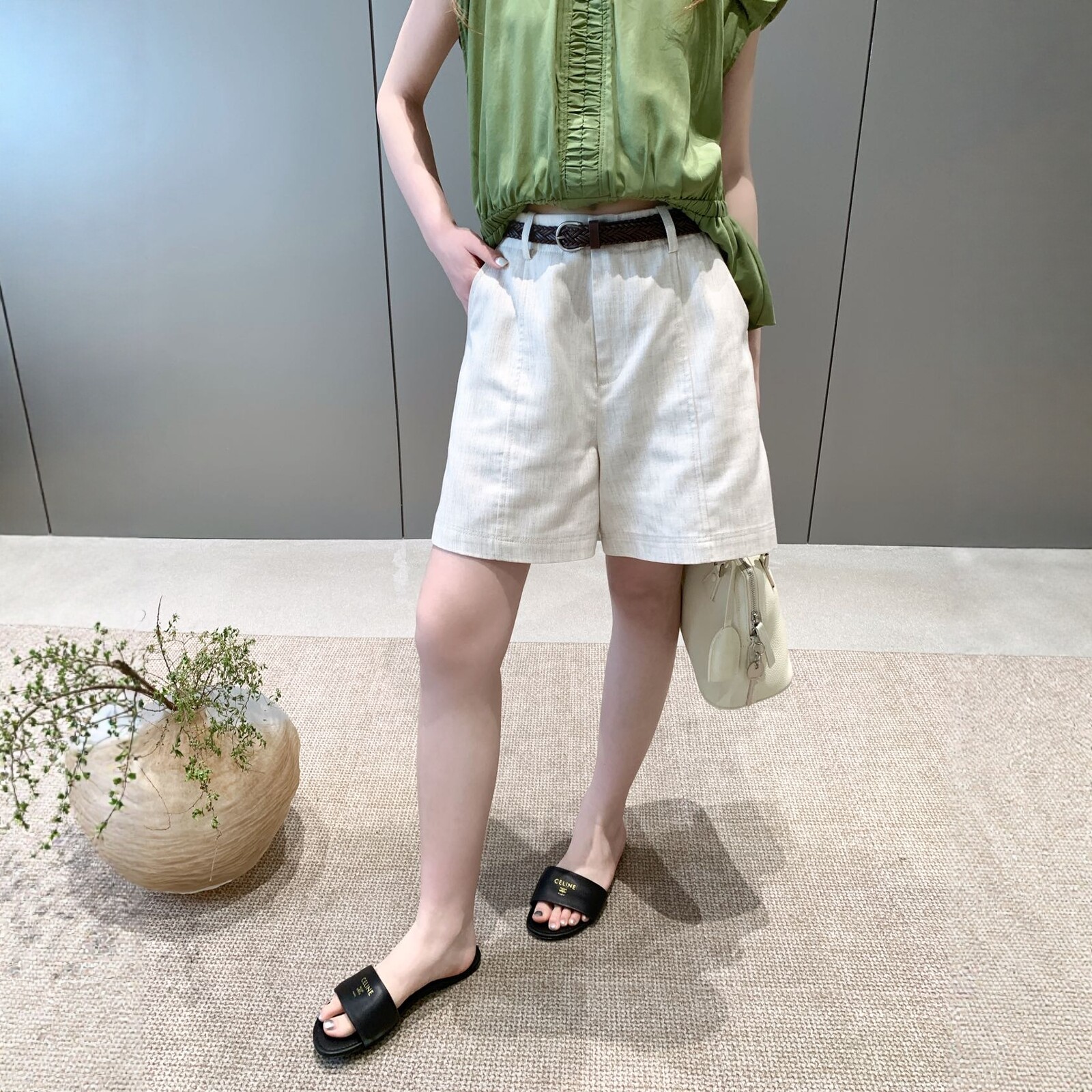 卡蔓诗韩系高腰A字短裤夏季百搭