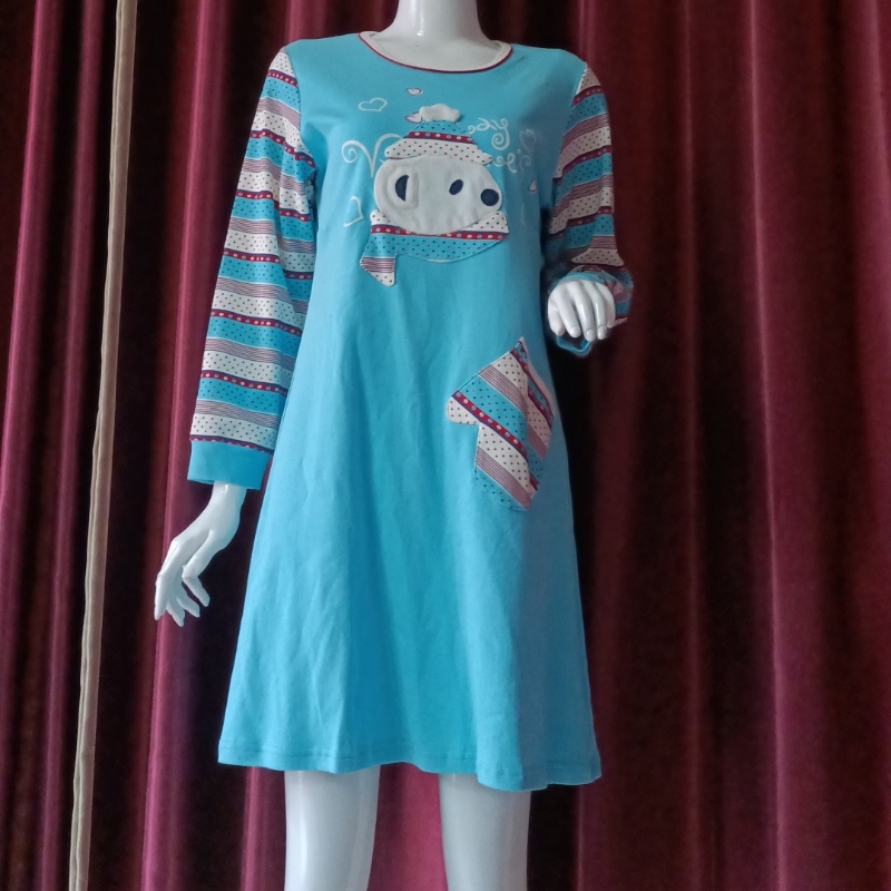 睡衣春秋款女网红爆款汝斯芬秋季长袖出门棉质长裙家居服优质舒适