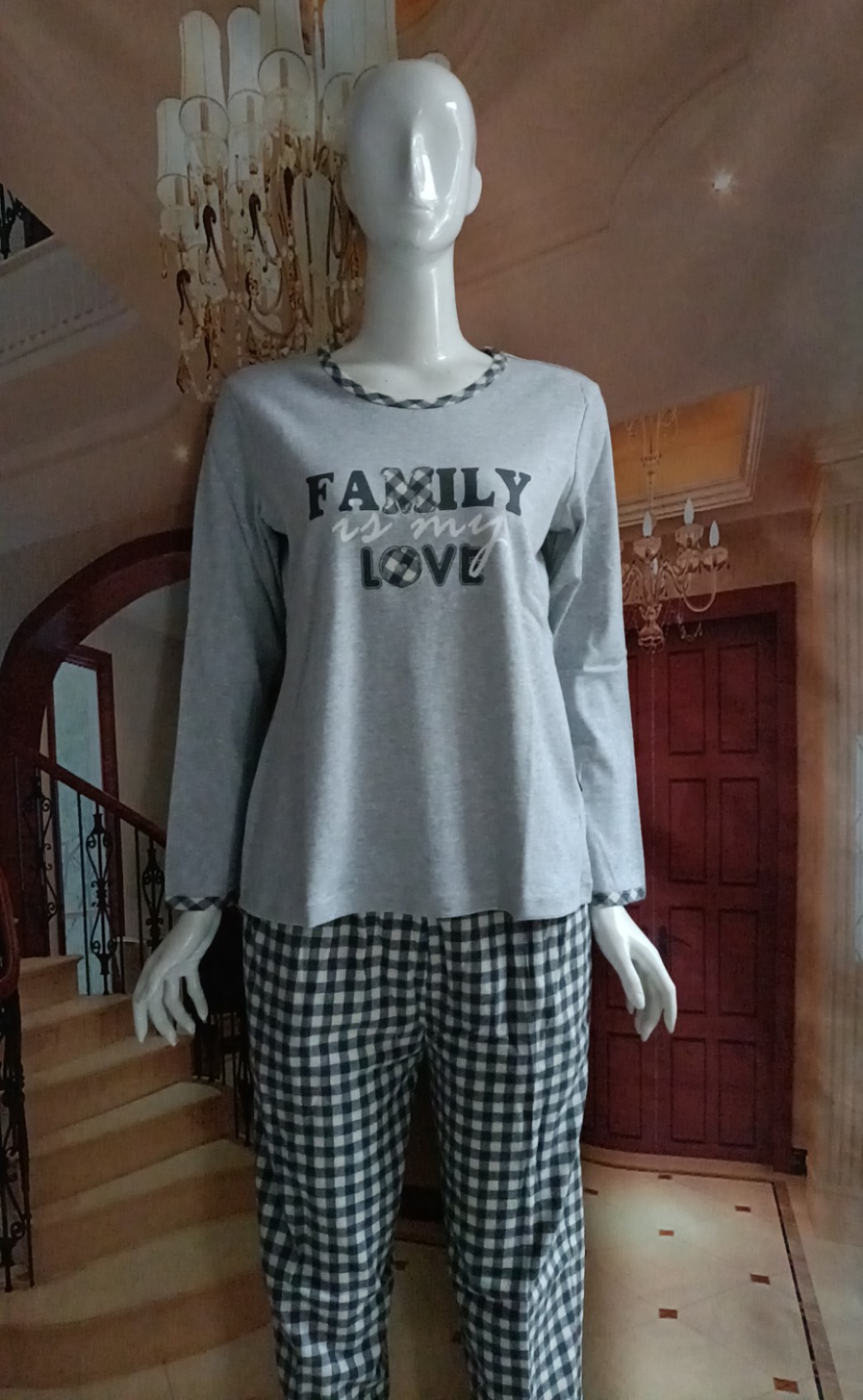 汝斯芬女士家居服睡衣两件套装秋冬学生青年纯绵宽松舒适优质特惠