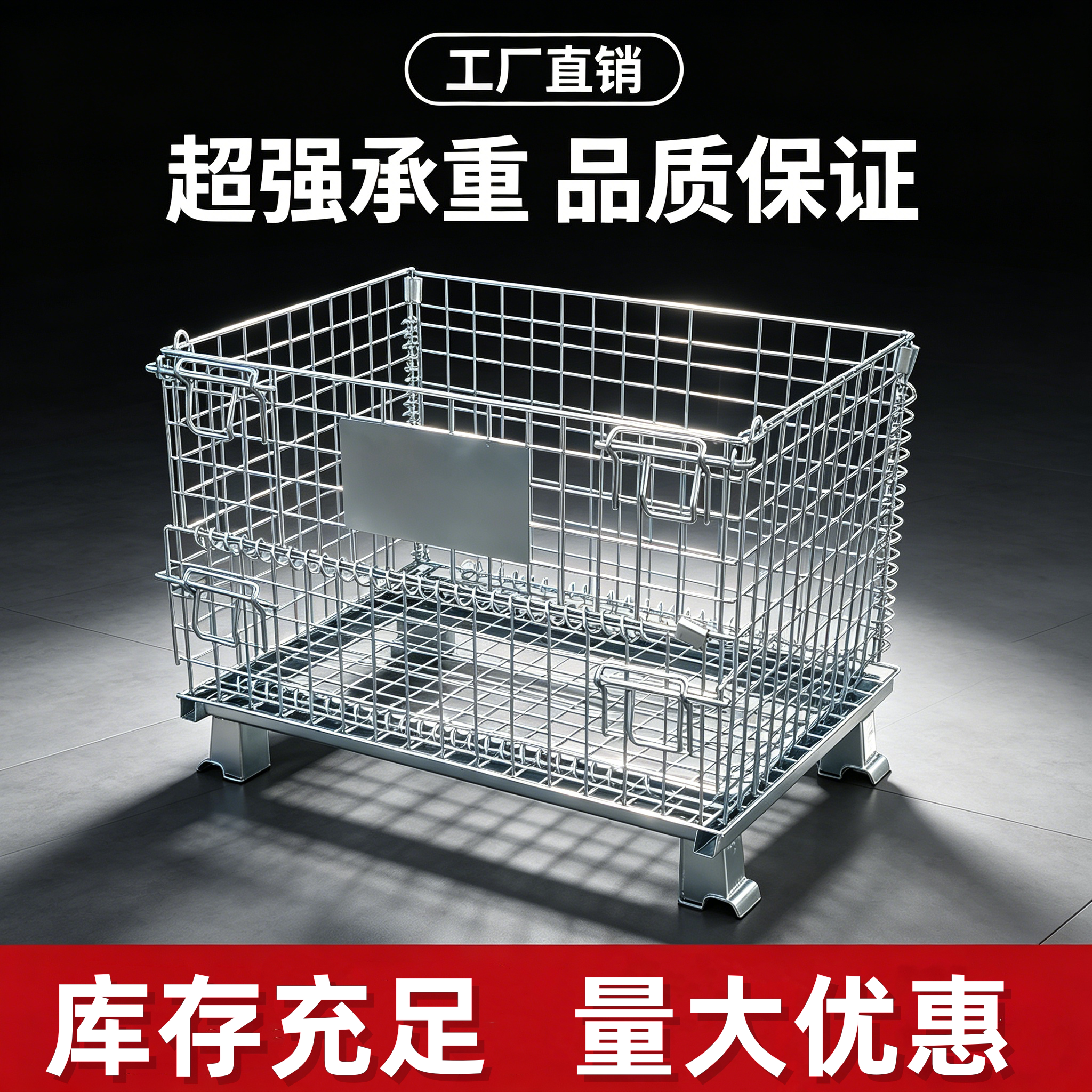 折叠仓储笼镀锌蝴蝶笼西瓜笼