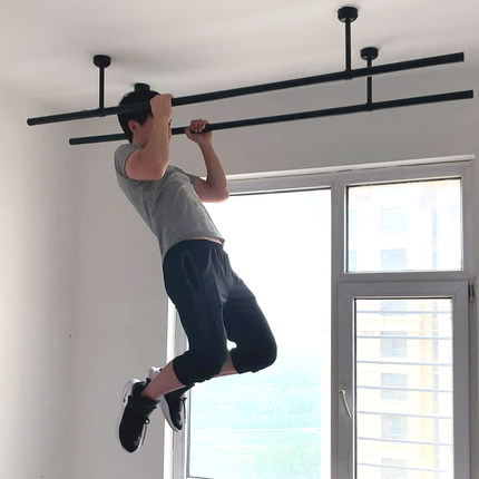 固信阳台不锈钢固定晾衣杆晒衣架晒衣杆32加粗单杆挂衣杆烤漆黑色