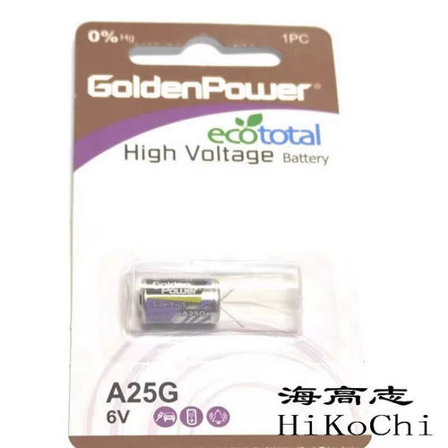 GoldenPower A25G 6V A25GBC1 L0814 0%汞 碱性干电池 1节卡装