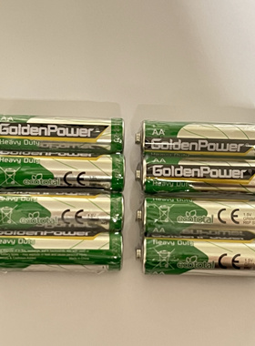 8节绿 GoldenPower金力5号 电池GR6M R6P碳性铁壳