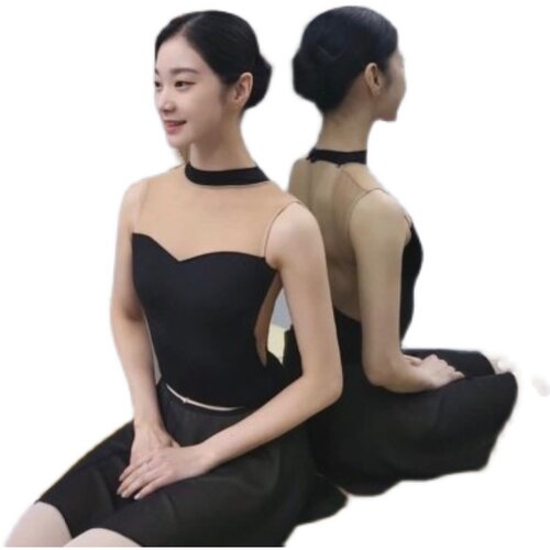 立领芭蕾舞蹈体服网纱形体服显瘦连体服中国舞基训练功服成人体操