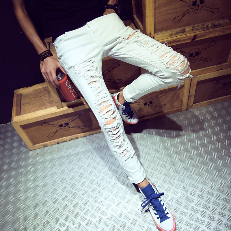 Jeans pour jeunesse pieds Slim en coton - Ref 1461696 Image 1