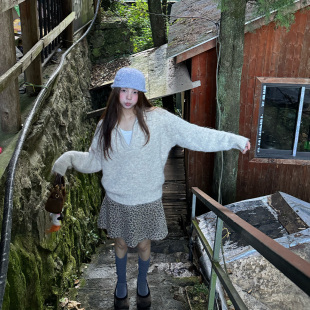 Eve 2025秋冬慵懒简约韩系女孩polo领日常保暖毛衣女上衣女