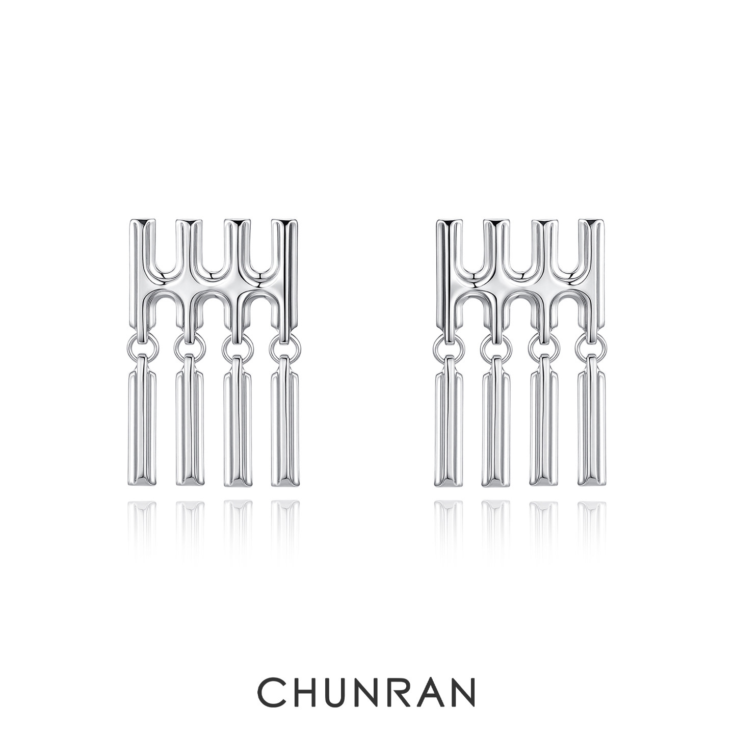 CHUNRAN新款刻度元素流苏耳环