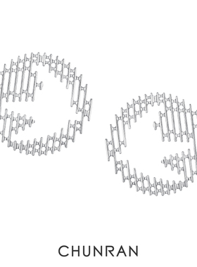 CHUNRAN群鸟系列耳环简约个性大耳钉镂空飞鸟精致灵动礼物925银