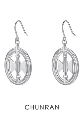 CHUNRAN荆棘系列耳环复古做旧925银浪漫古典风格饰品礼物