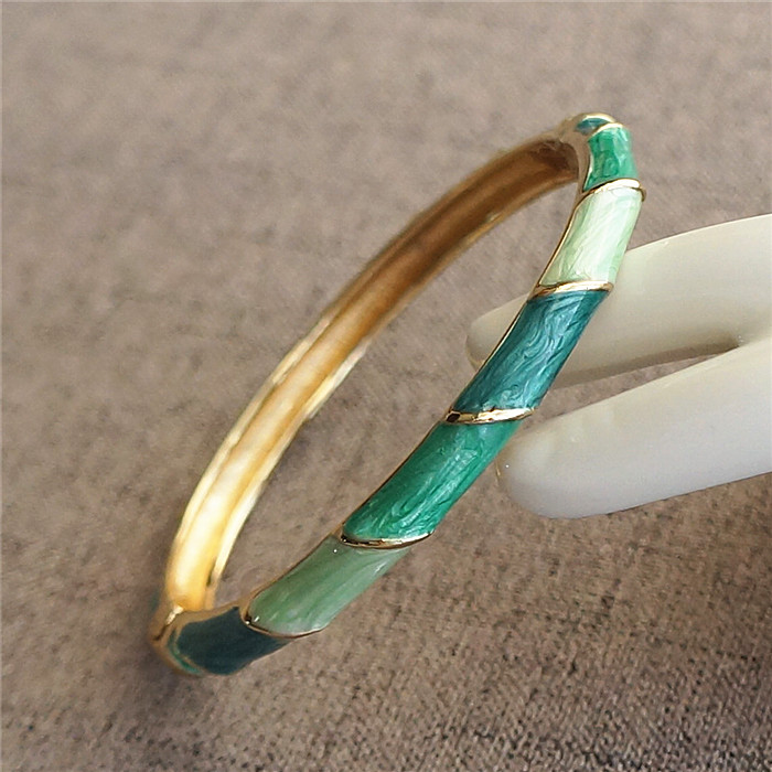 新式景泰蓝手镯子轻奢开口滴釉珐琅彩镯汉服配饰古风首饰