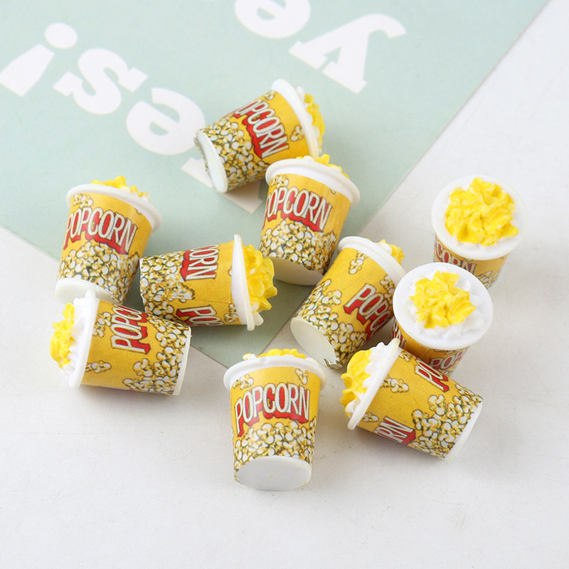 仿真爆米花桶树脂配件diy手工制作奶油胶手机壳装饰材料