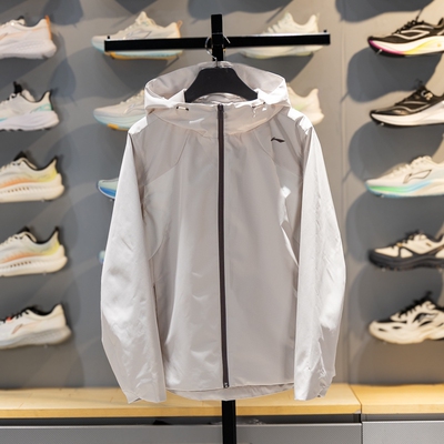 李宁运动风衣连帽防风