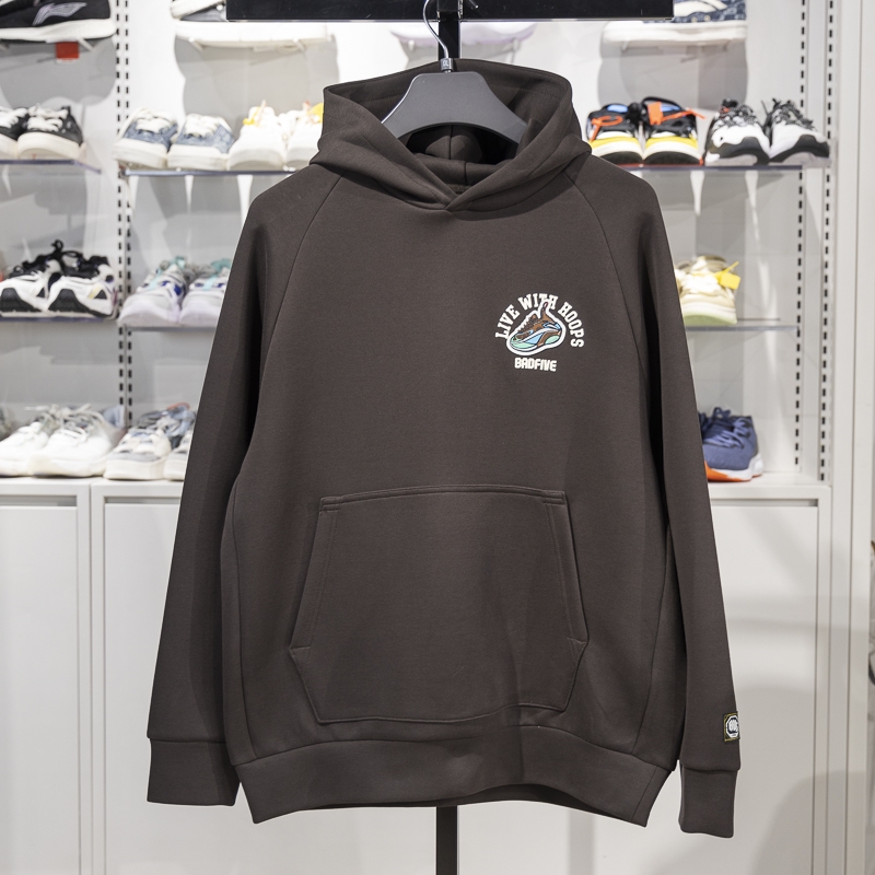 李宁男子连帽印花卫衣