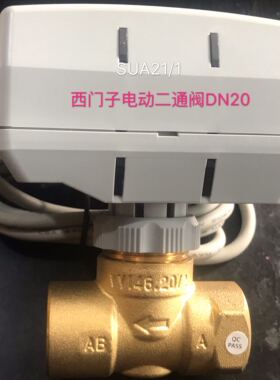 西门子电动二通阀DN20空调风机盘管两通电磁阀VVI46.20+SUA21作品
