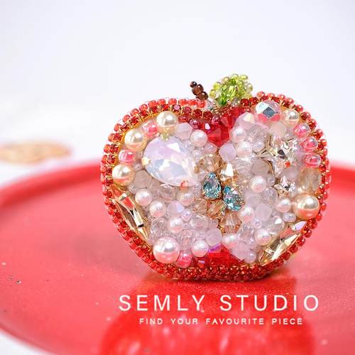 SEMLY材料包施华洛闪亮珠绣胸针