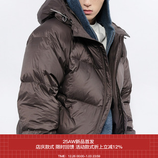 AW25 短廓蓬松连帽抽绳加倍厚90白鸭绒羽绒服 7440