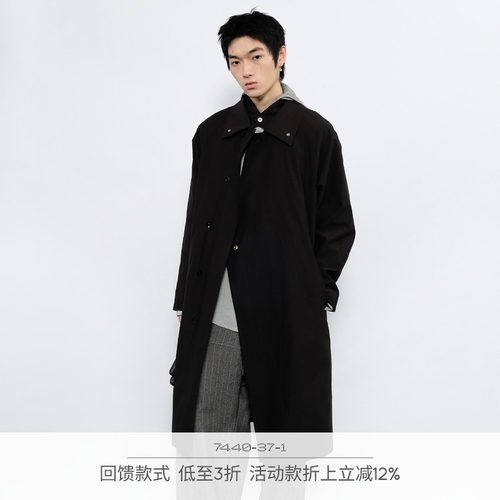 7440371微皱免烫撞色里风衣