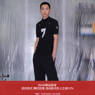 SS25 紧身小高领亲肤高弹77印花训练球衣T恤 7440