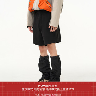 黑色标识五分速干短裤 7440