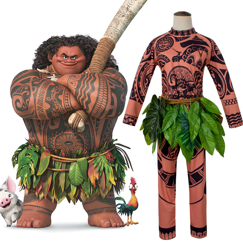 海の奇縁の毛伊cos服の舞台の演技服Maui毛伊はタトゥーのスカートのcosplayの服装を持っています