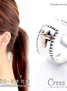 日本代购Good vibrations潮流个性925银耳夹男女无孔耳钉